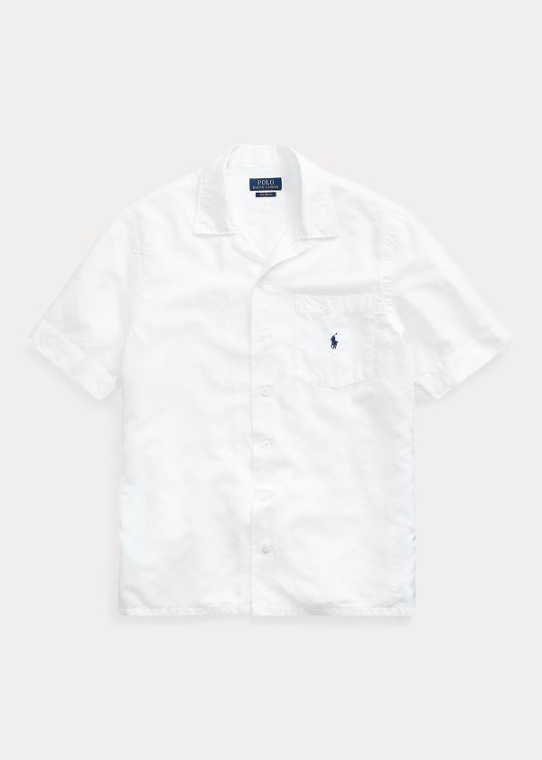 Camisa Polo Ralph Lauren Hombre Blancos - Custom Fit Camp - OIWBF2709